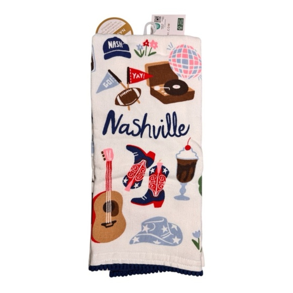 Isaac Mizrahi Nashville Themed Travel Kitchen Dish Towel Set of Two